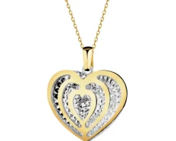 Złota zawieszka  - serce