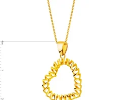 Złota zawieszka - serce