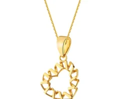 Złota zawieszka - serce