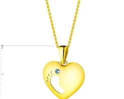 Złota zawieszka -  serce