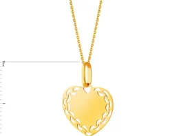 Złota zawieszka - serce