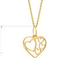 Złota zawieszka - serce