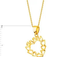 Złota zawieszka - serce