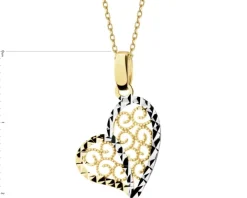 Złota zawieszka - serce