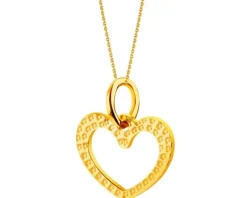 Złota zawieszka - serce