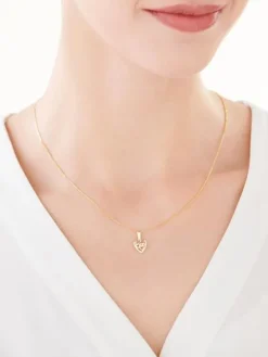 Złota zawieszka - serce