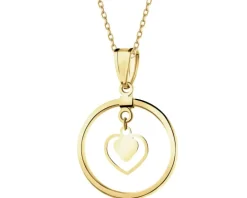 Złota zawieszka - serce