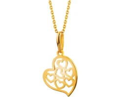 Złota zawieszka - serce