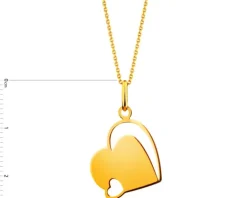Złota zawieszka - serce