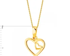 Złota zawieszka - serce