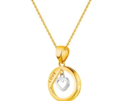 Złota zawieszka - serce, love