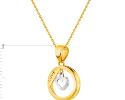 Złota zawieszka - serce, love