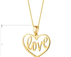 Złota zawieszka - serce, love