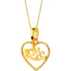 Złota zawieszka - serce, love