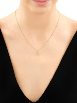 Złota zawieszka - serce, nieskończoność