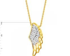 Złota zawieszka - skrzydło