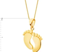 Złota zawieszka - stópki