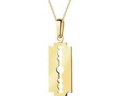 Złota zawieszka - żyletka