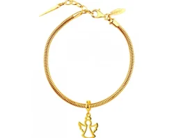 Złota zawieszka beads - aniołek