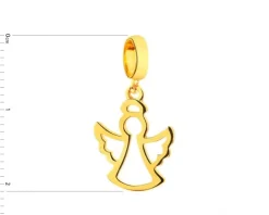 Złota zawieszka beads - aniołek