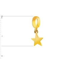 Złota zawieszka beads - gwiazda
