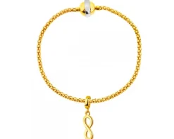 Złota zawieszka beads - nieskończoność