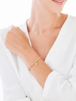 Złota zawieszka beads z diamentami - koniczyna - 0,02 ct - próba 375