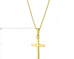 Złota zawieszka- krzyż