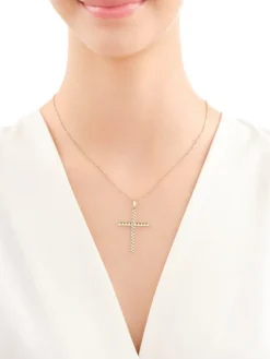 Złota zawieszka- krzyż