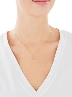 Złota zawieszka litera T