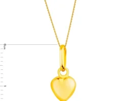 Złota zawieszka serce