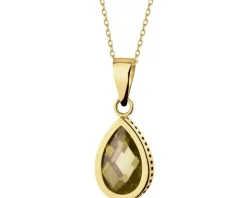 Złota zawieszka z cyrkonią