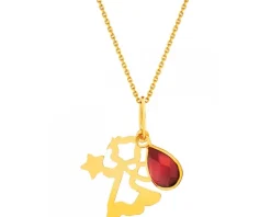 Złota zawieszka z cyrkonią