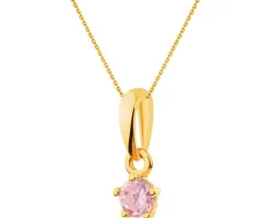 Złota zawieszka z cyrkonią