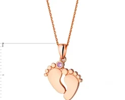 Złota zawieszka z cyrkonią - stópki