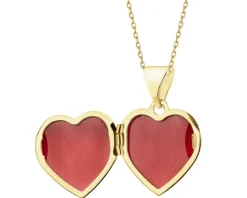 Złota zawieszka z cyrkonią - puzderko - serce