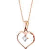 Złota zawieszka z cyrkonią - serce