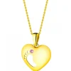 Złota zawieszka  z cyrkonią - serce