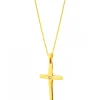 Złota zawieszka z cyrkonią - krzyż