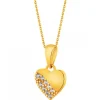 Złota zawieszka z cyrkoniami - Serce