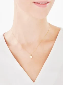 Złota zawieszka z cyrkoniami - Serce