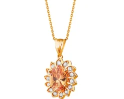 Złota zawieszka z cyrkoniami