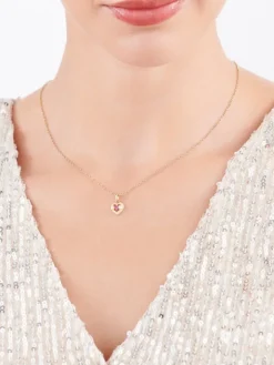 Złota zawieszka z cyrkoniami - serce