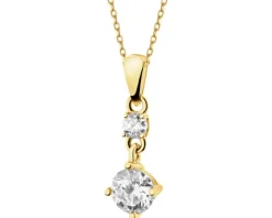 Złota zawieszka z cyrkoniami