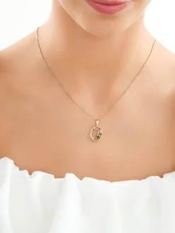 Złota zawieszka z cyrkoniami - Waga