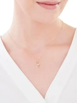 Złota zawieszka z cyrkoniami - flaming