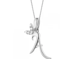 Złota zawieszka z cyrkoniami - litera A