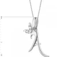 Złota zawieszka z cyrkoniami - litera A