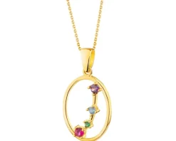 Złota zawieszka z cyrkoniami - Baran