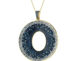 Złota zawieszka z cyrkoniami